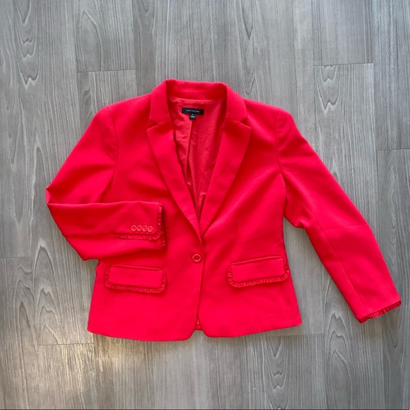 ann taylor red blazer